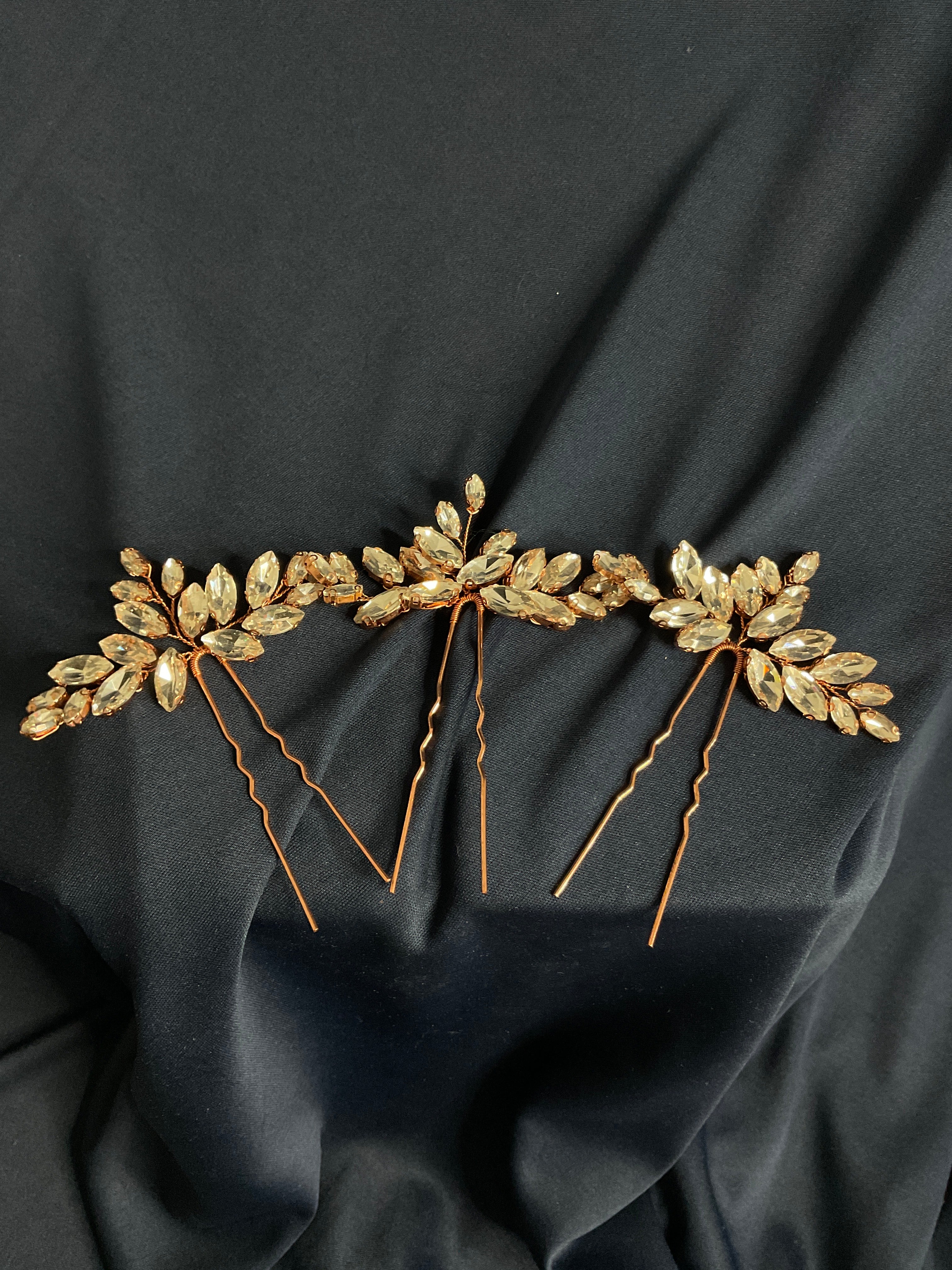 Horquillas oro jewel