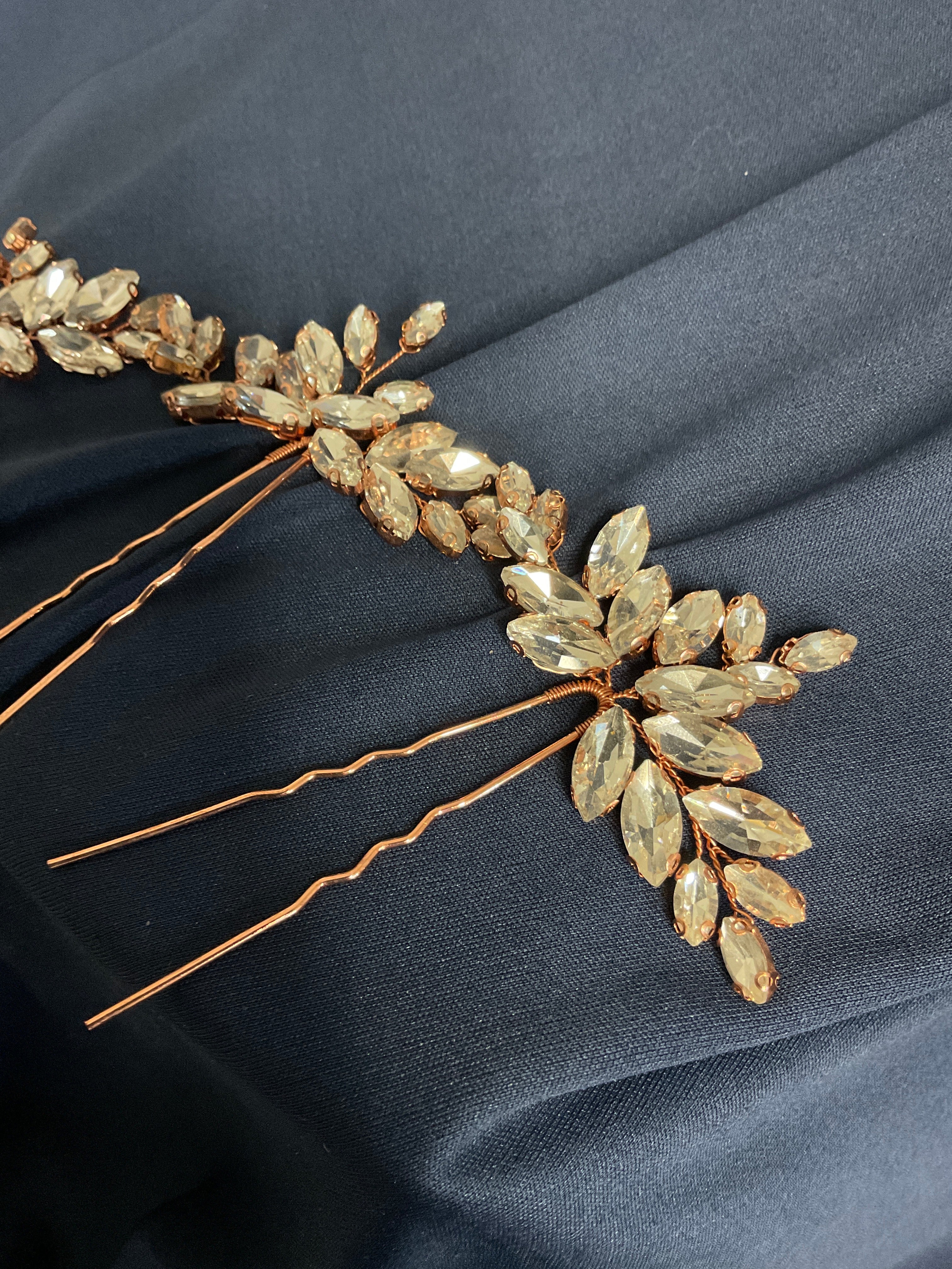 Horquillas oro jewel