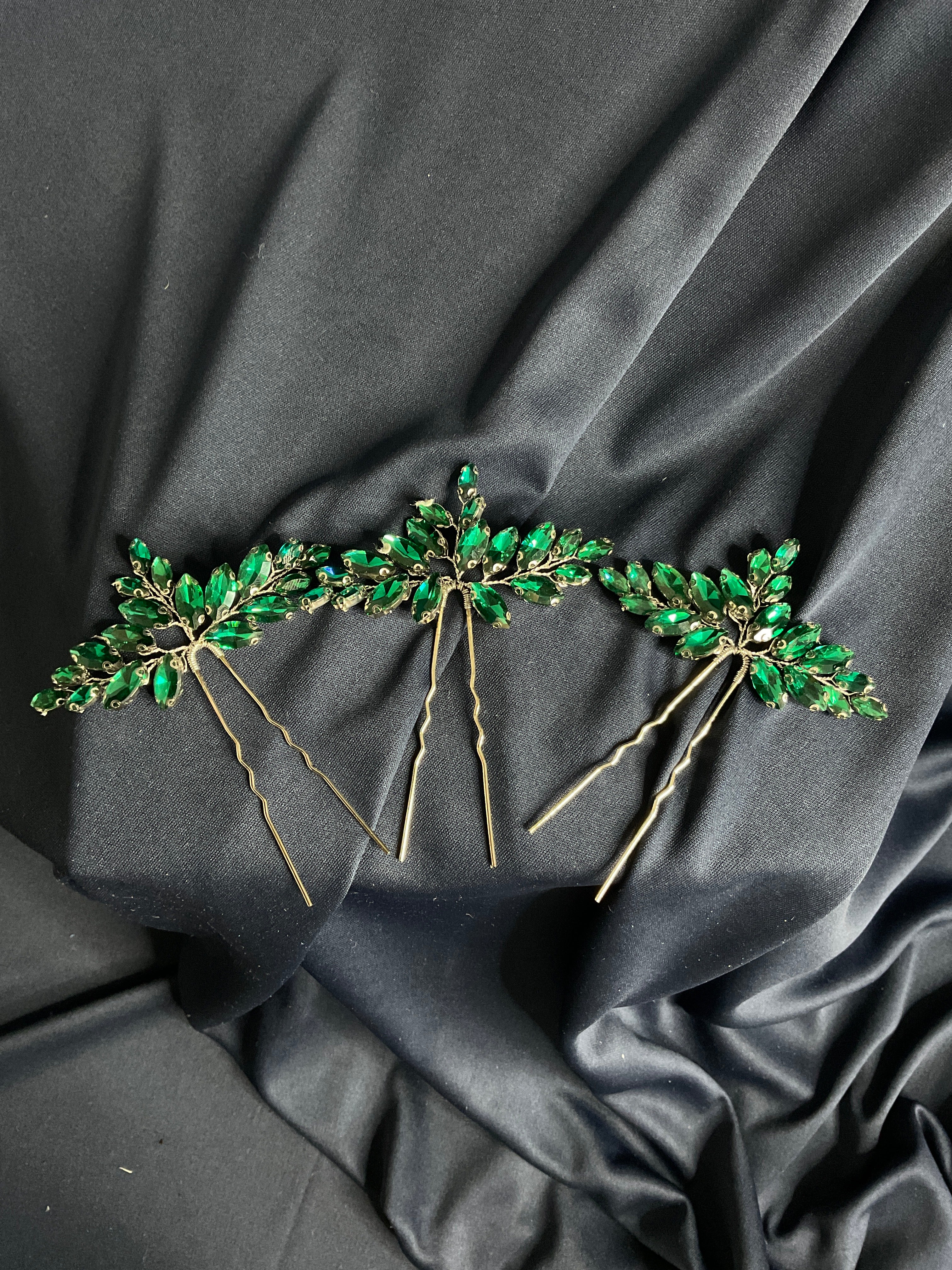 Tocado juego de tres verde