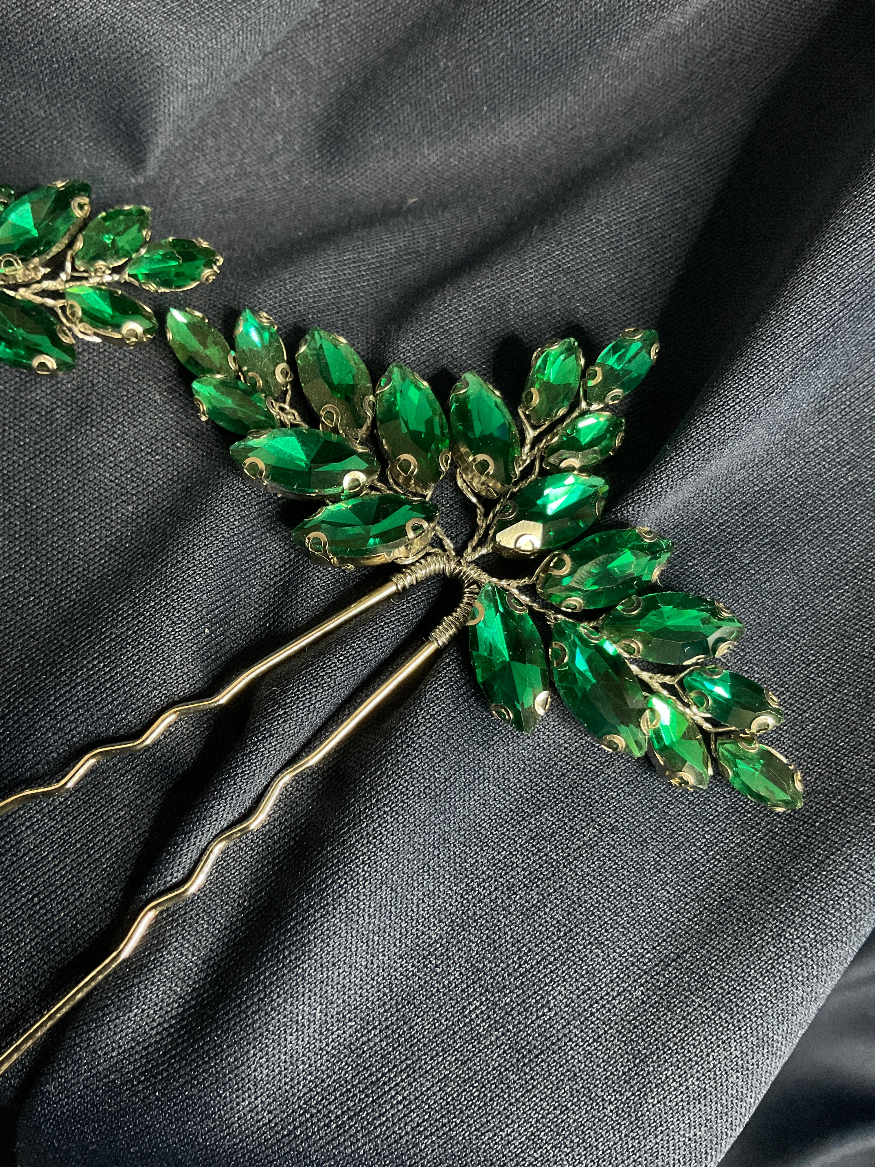 Tocado juego de tres verde