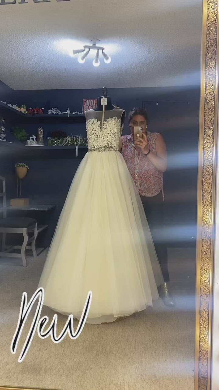Garriré vestido de novia transparencias