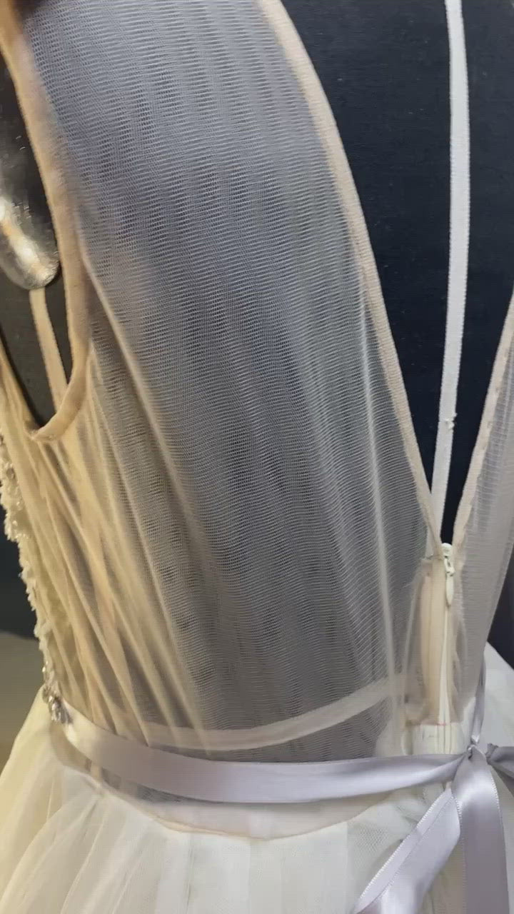 Garriré vestido de novia transparencias