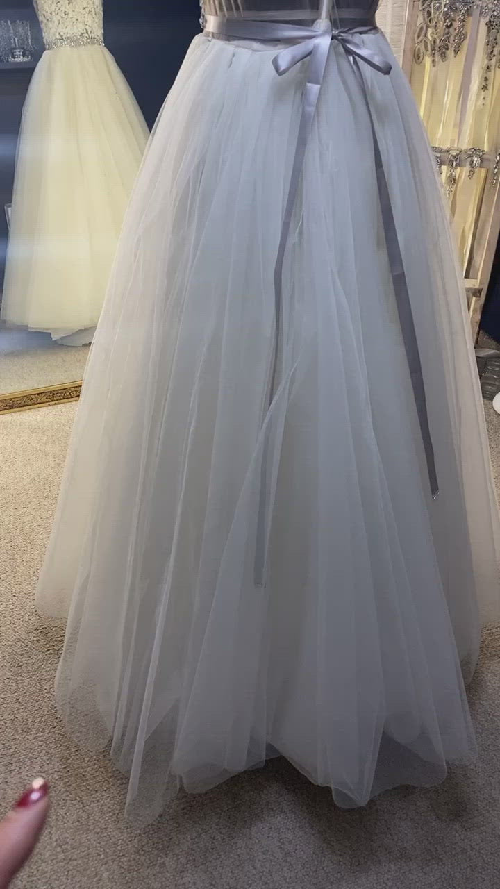 Garriré vestido de novia transparencias