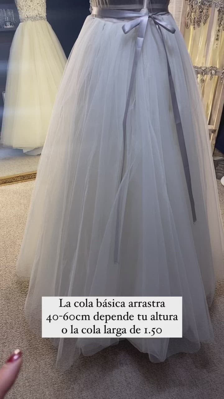 Garriré vestido de novia transparencias