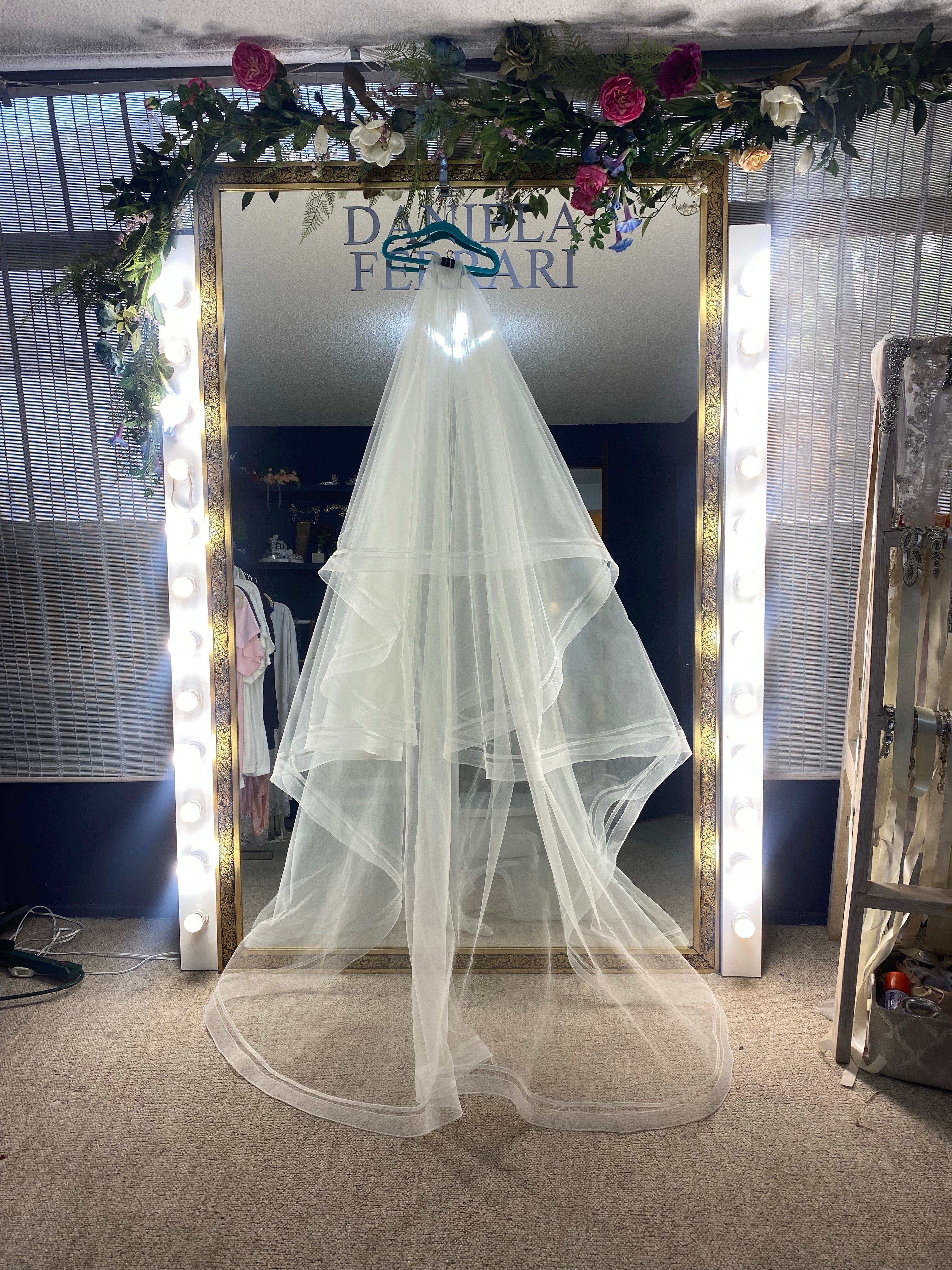 Velo doble crin mediano y chico largo catedral