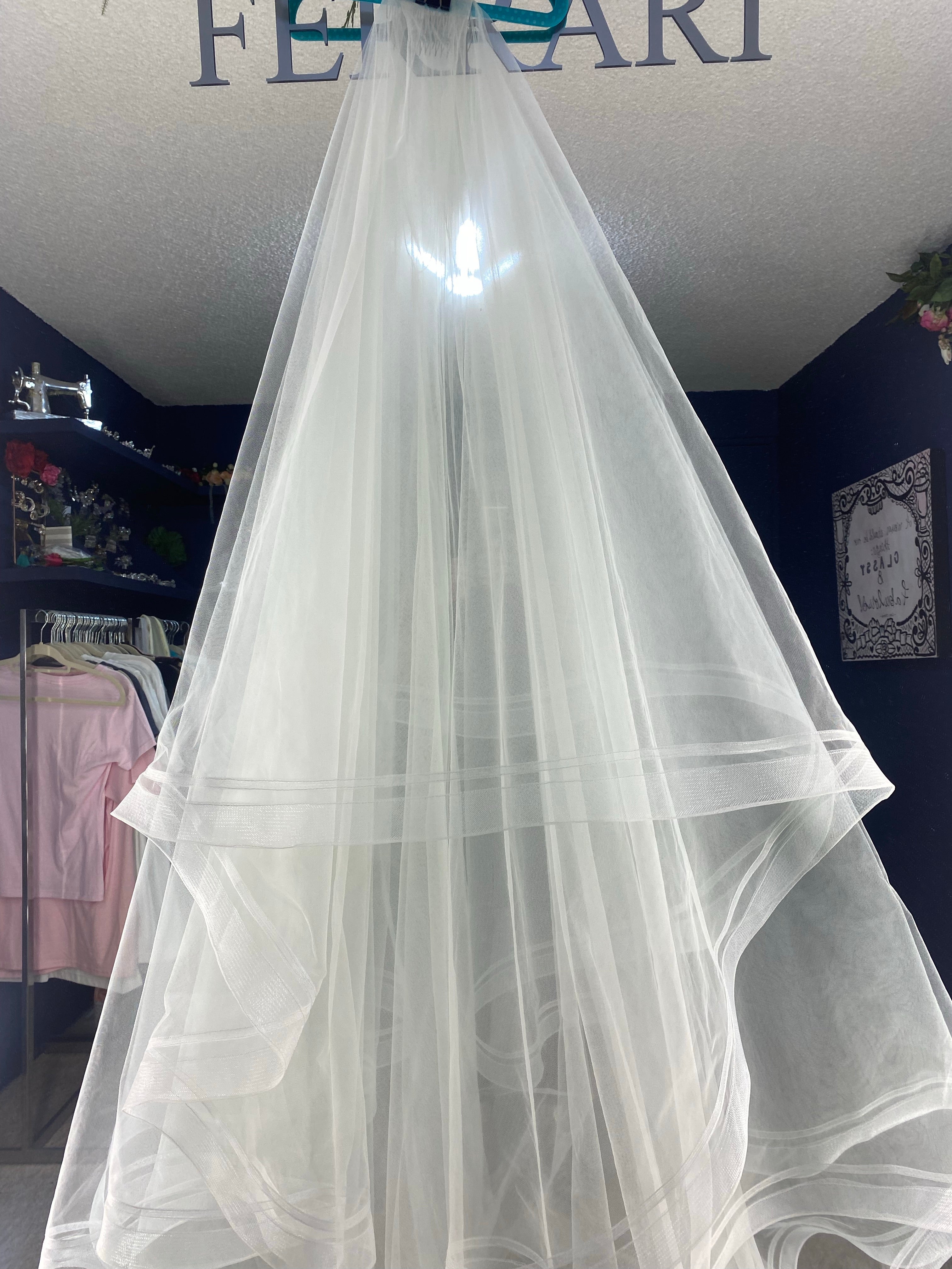 Velo doble crin mediano y chico largo catedral