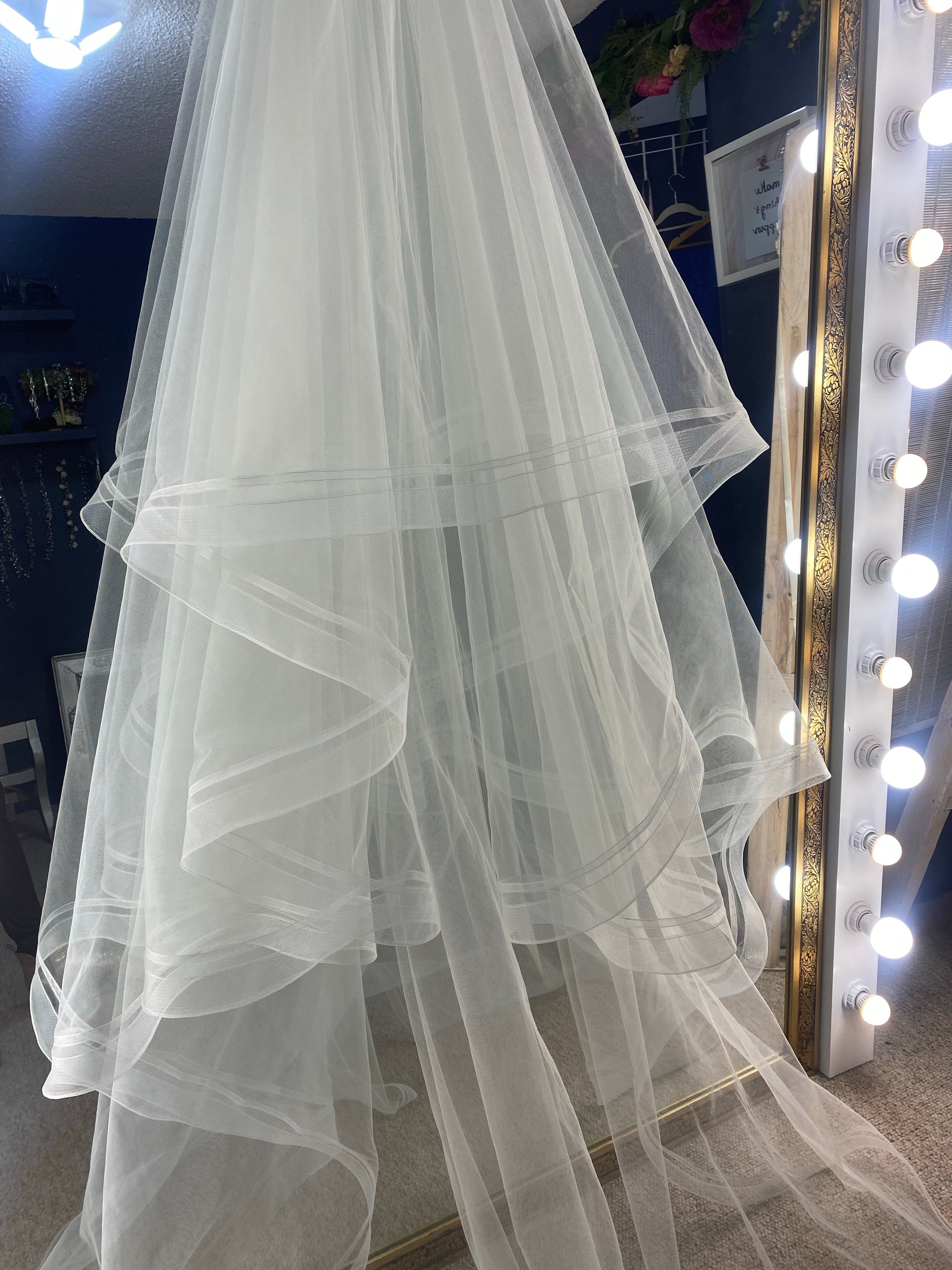 Velo doble crin mediano y chico largo catedral