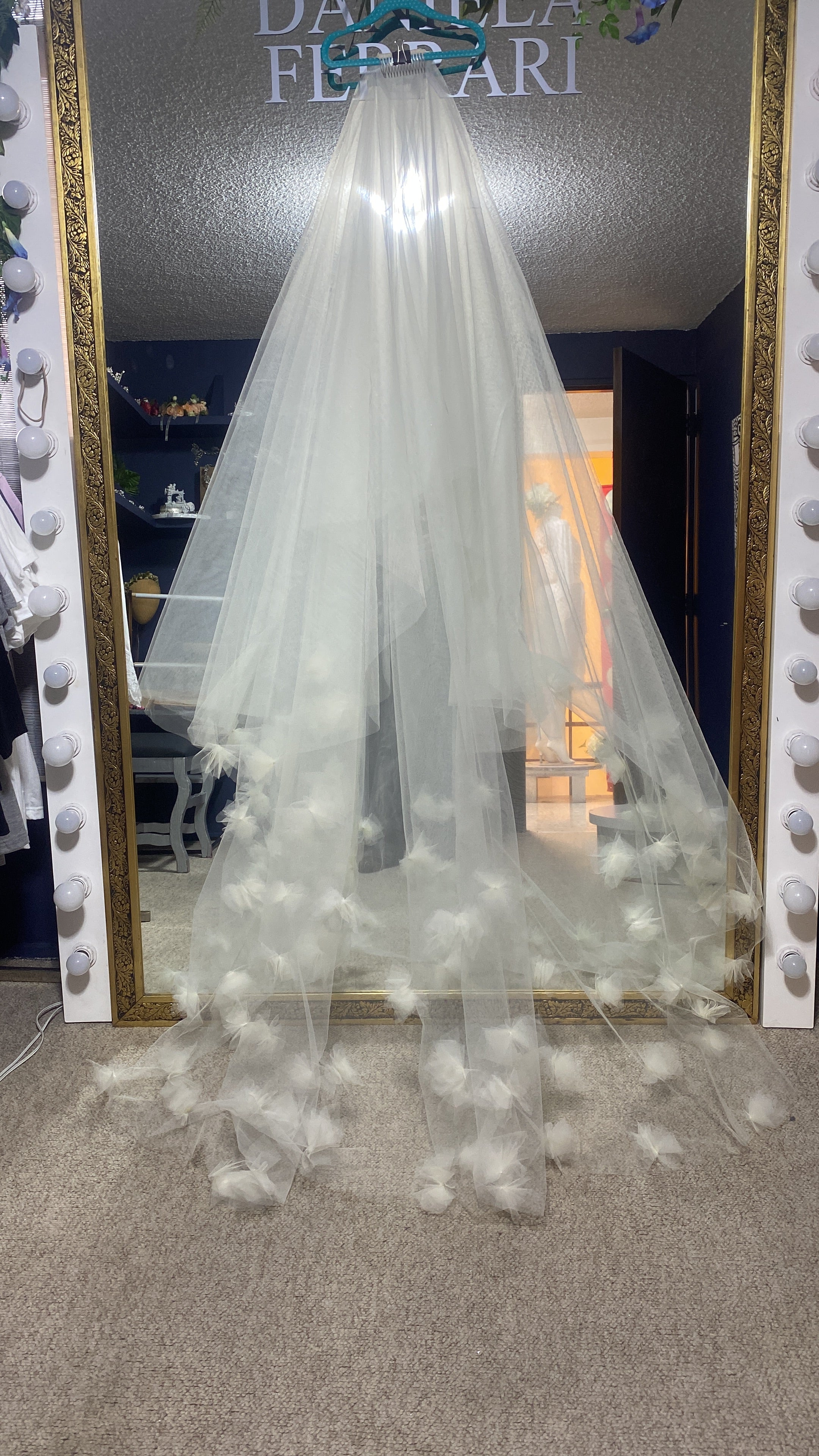 Velo pompones 2mts más velado