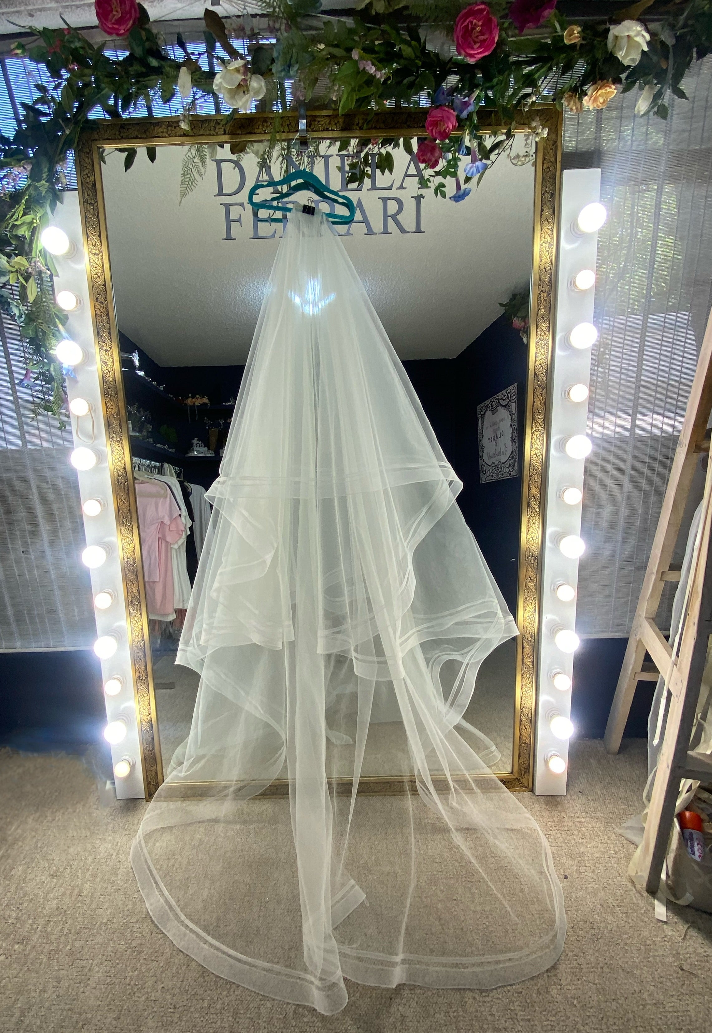 Velo doble crin mediano y chico largo catedral