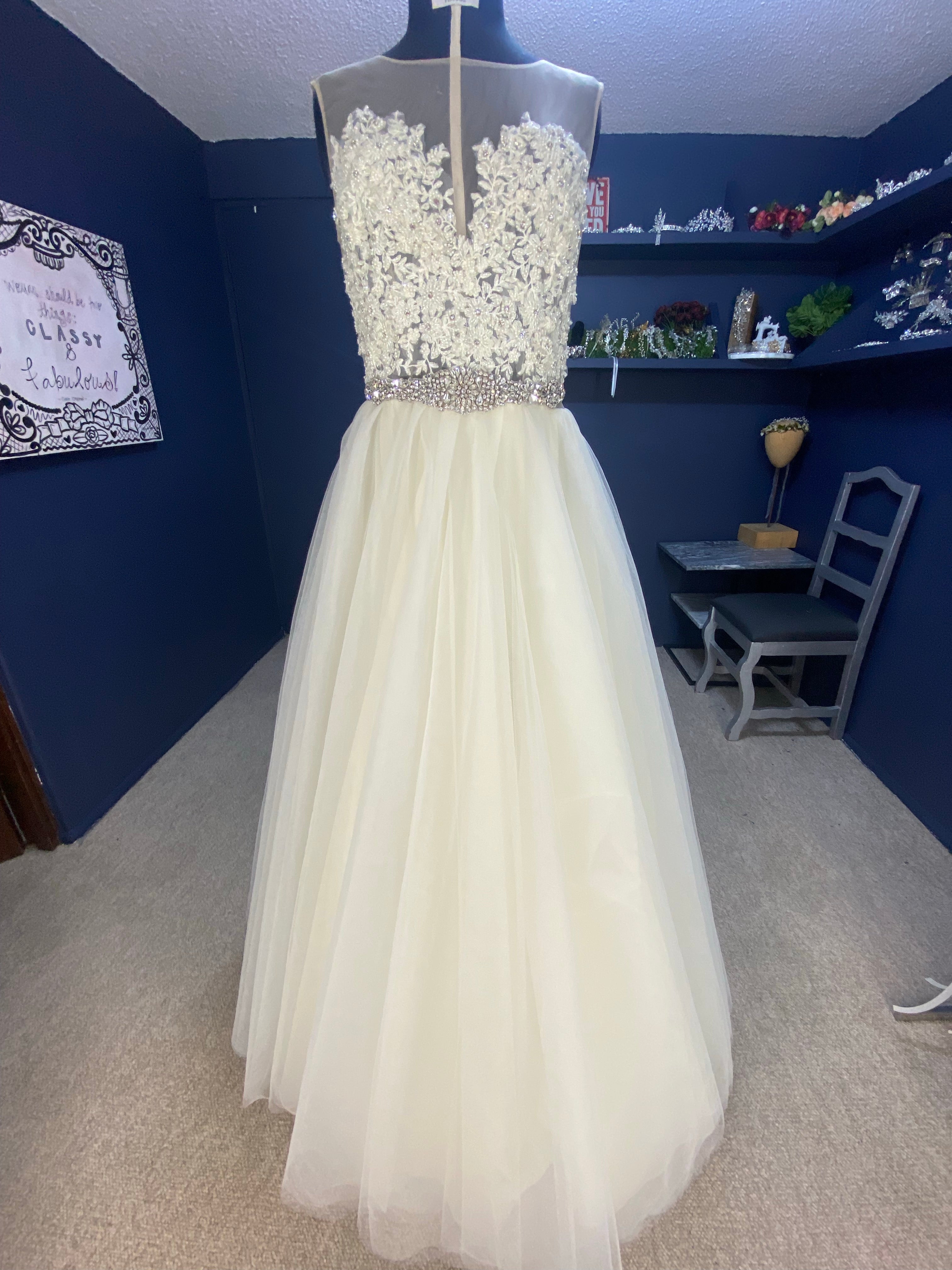 Garriré vestido de novia transparencias