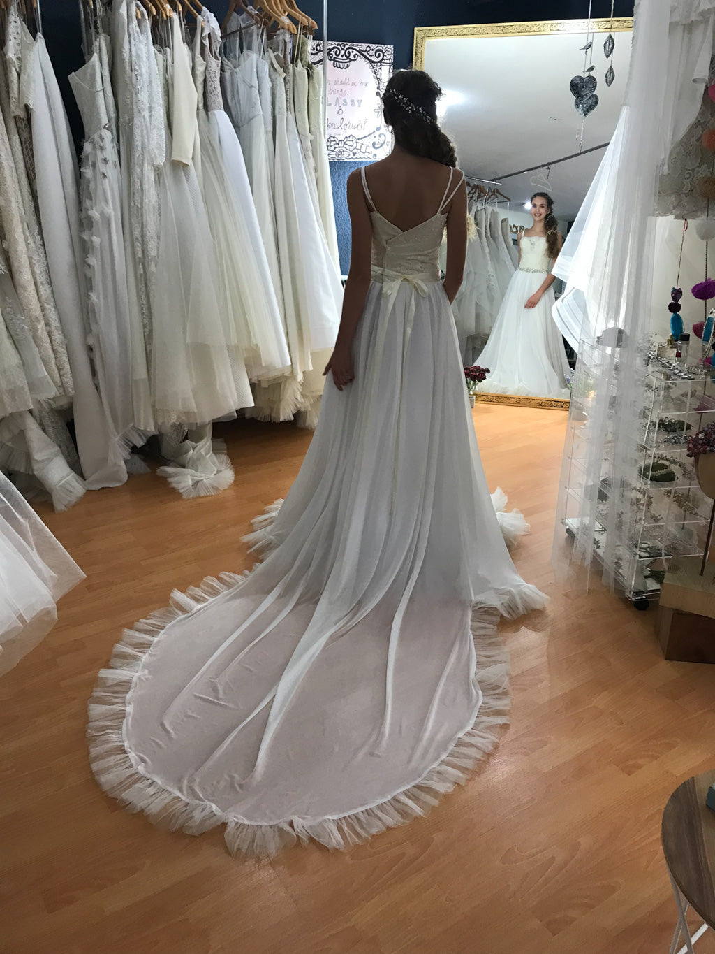 Maeianne chantilly bordado mesh Archivo
