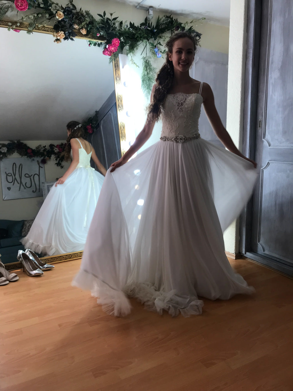 Maeianne chantilly bordado mesh Archivo