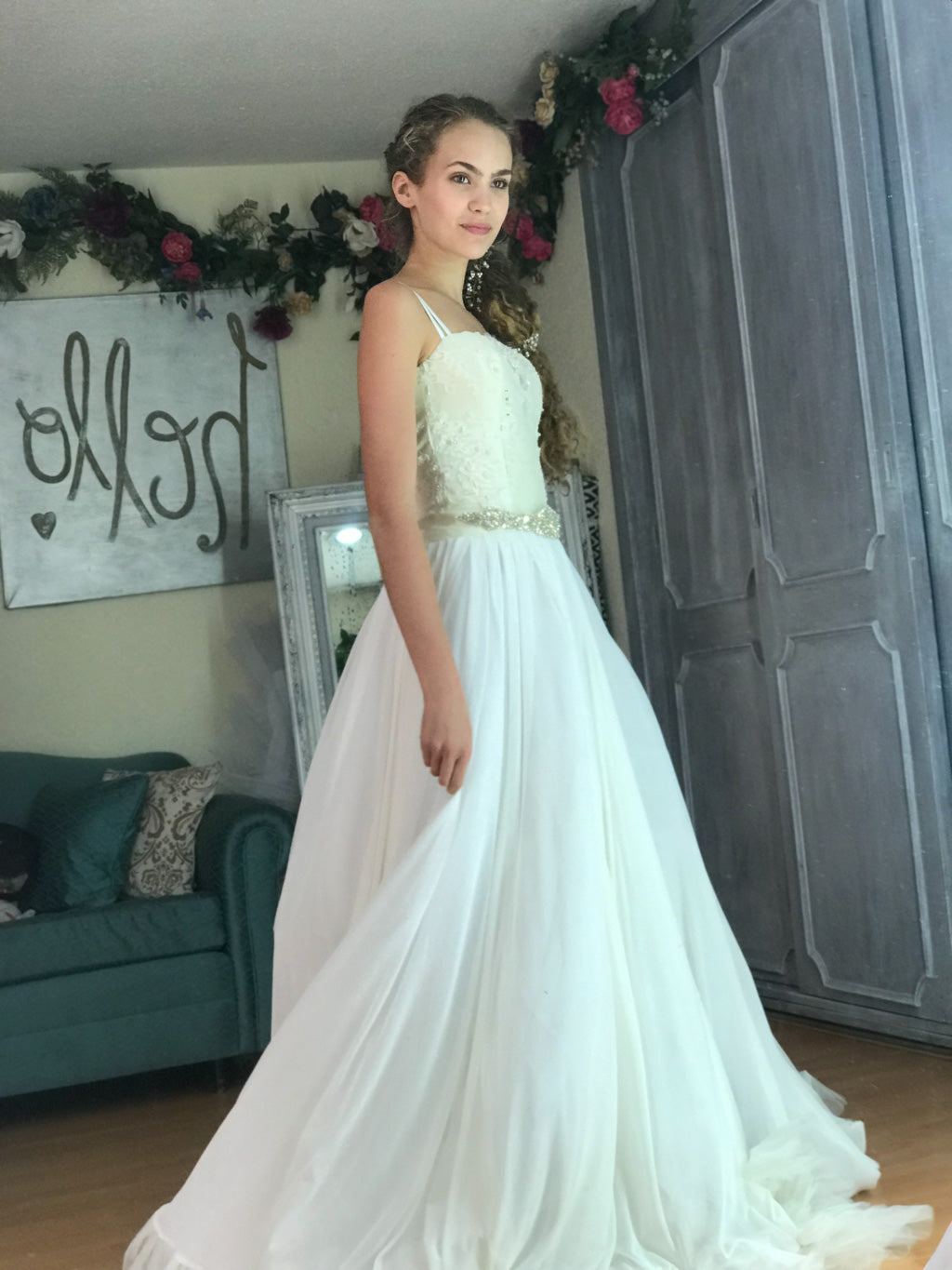 Maeianne chantilly bordado mesh Archivo