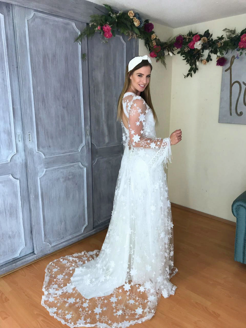 Boho Stars Vestido de novia SOLD