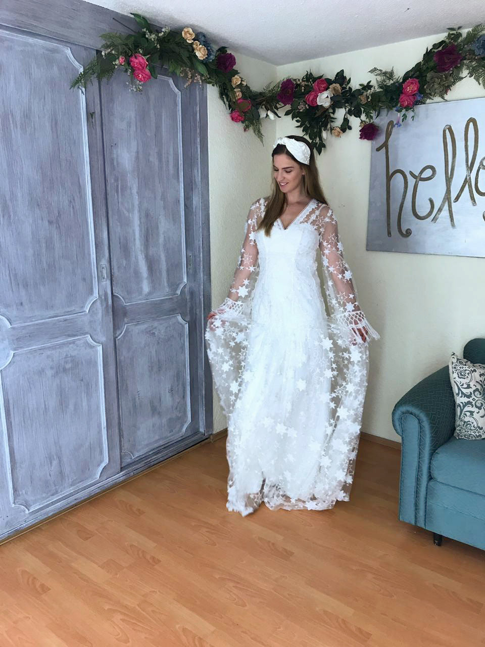 Boho Stars Vestido de novia SOLD