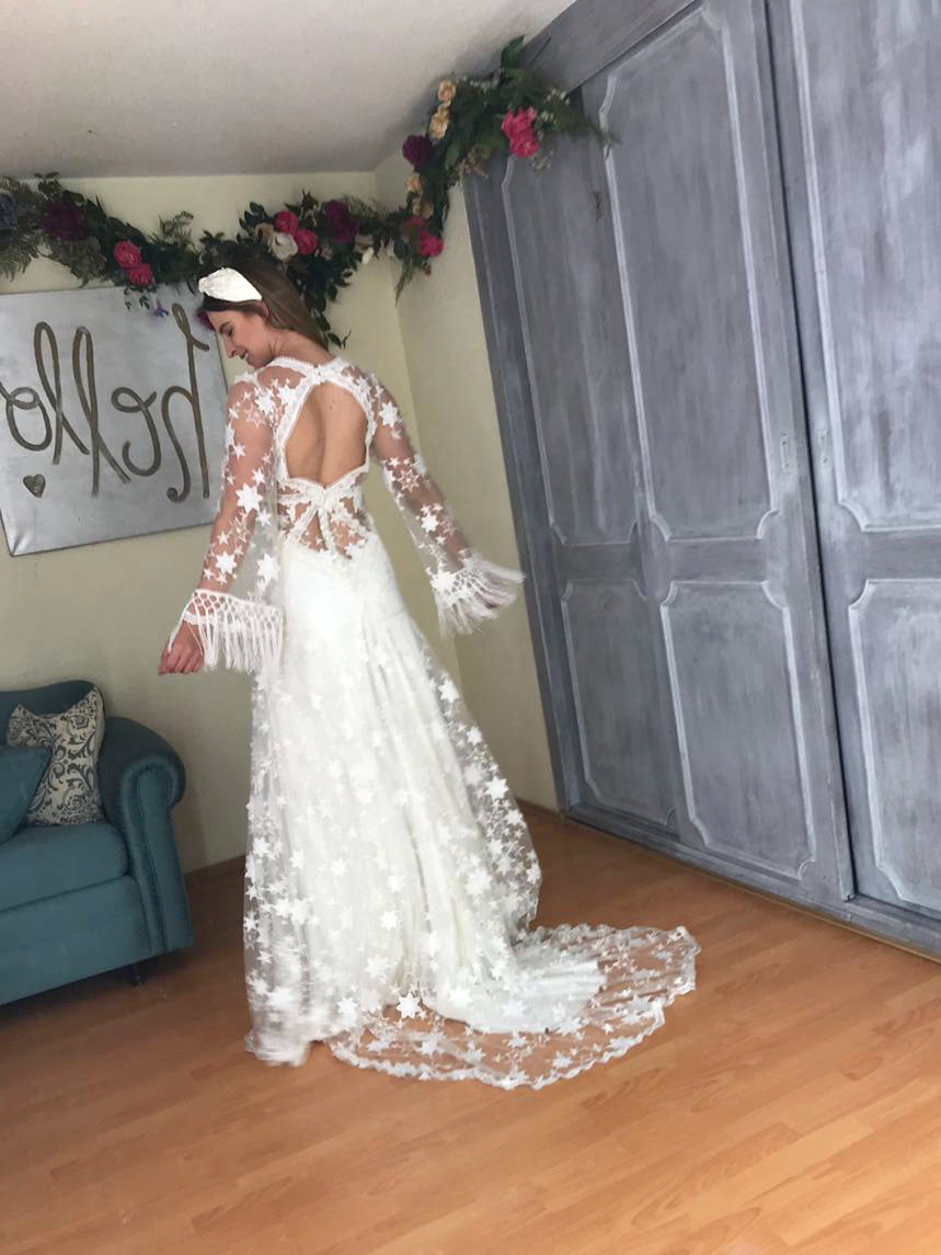 Boho Stars Vestido de novia SOLD