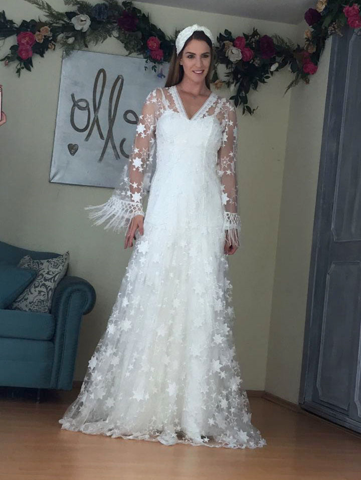 Boho Stars Vestido de novia SOLD