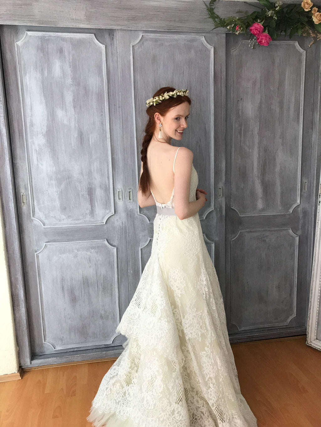 Chantilly Sevillana vestido de novia