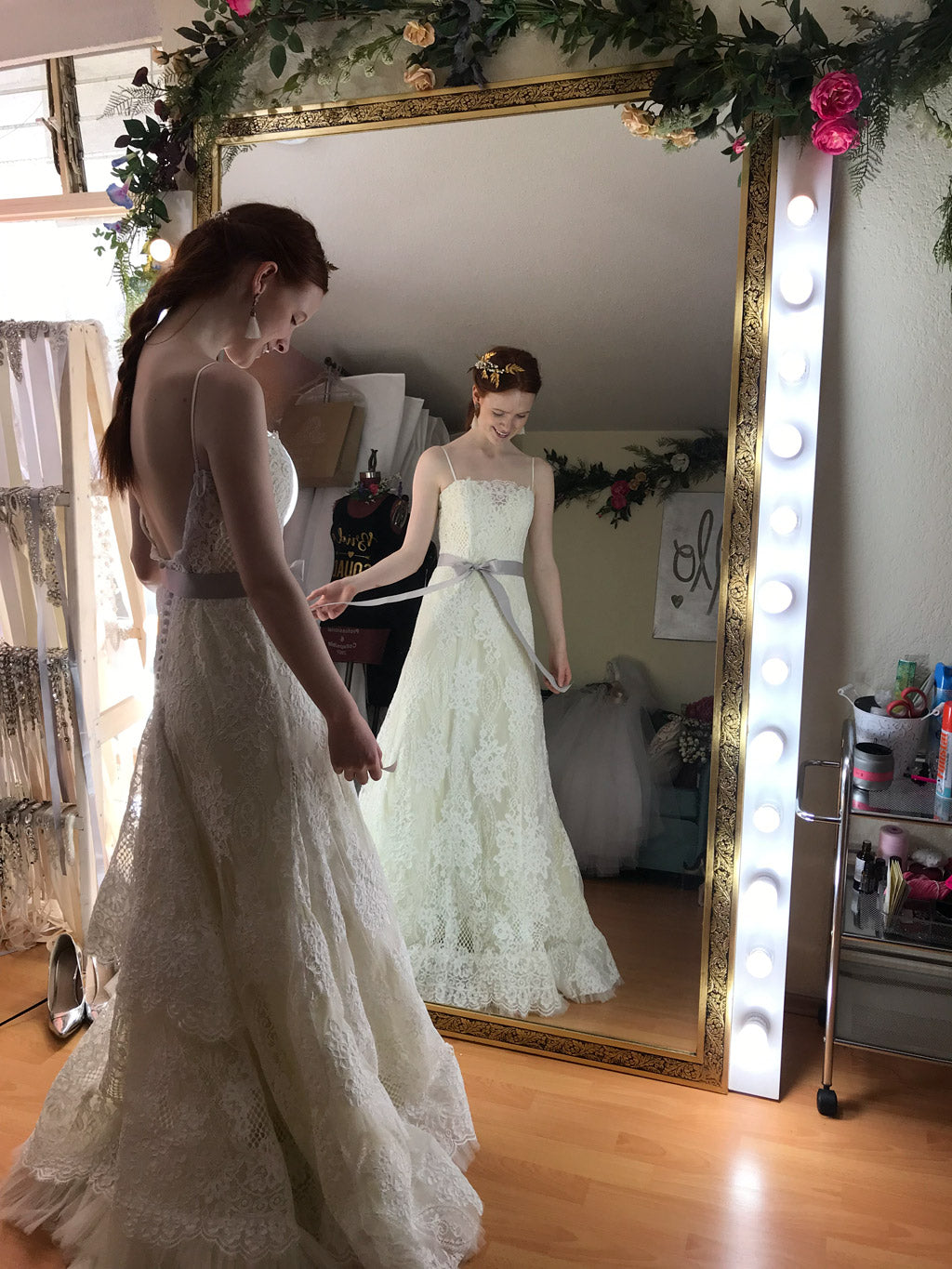 Chantilly Sevillana vestido de novia