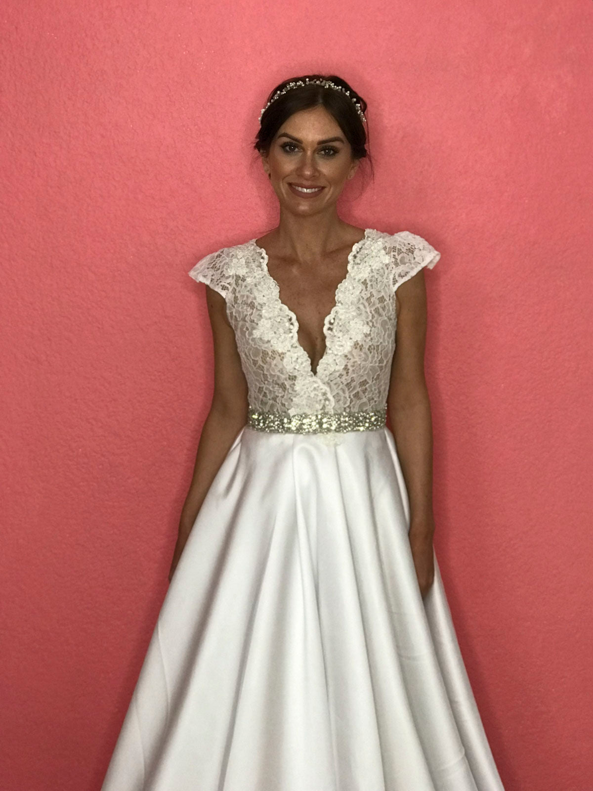 Fraggia Vestido de novia Encaje Mikado SOLD