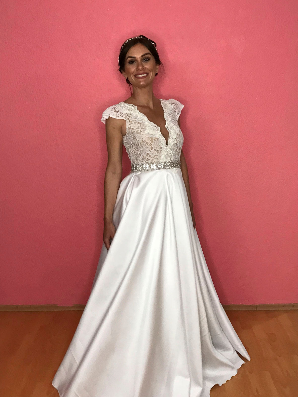 Fraggia Vestido de novia Encaje Mikado SOLD