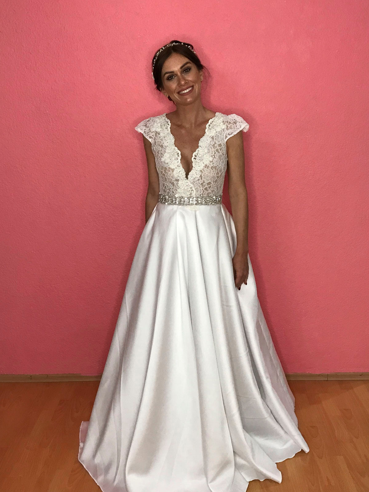 Fraggia Vestido de novia Encaje Mikado SOLD