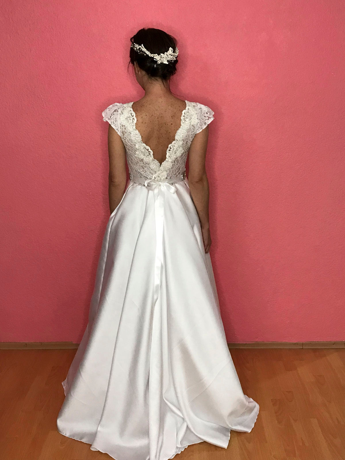Fraggia Vestido de novia Encaje Mikado SOLD