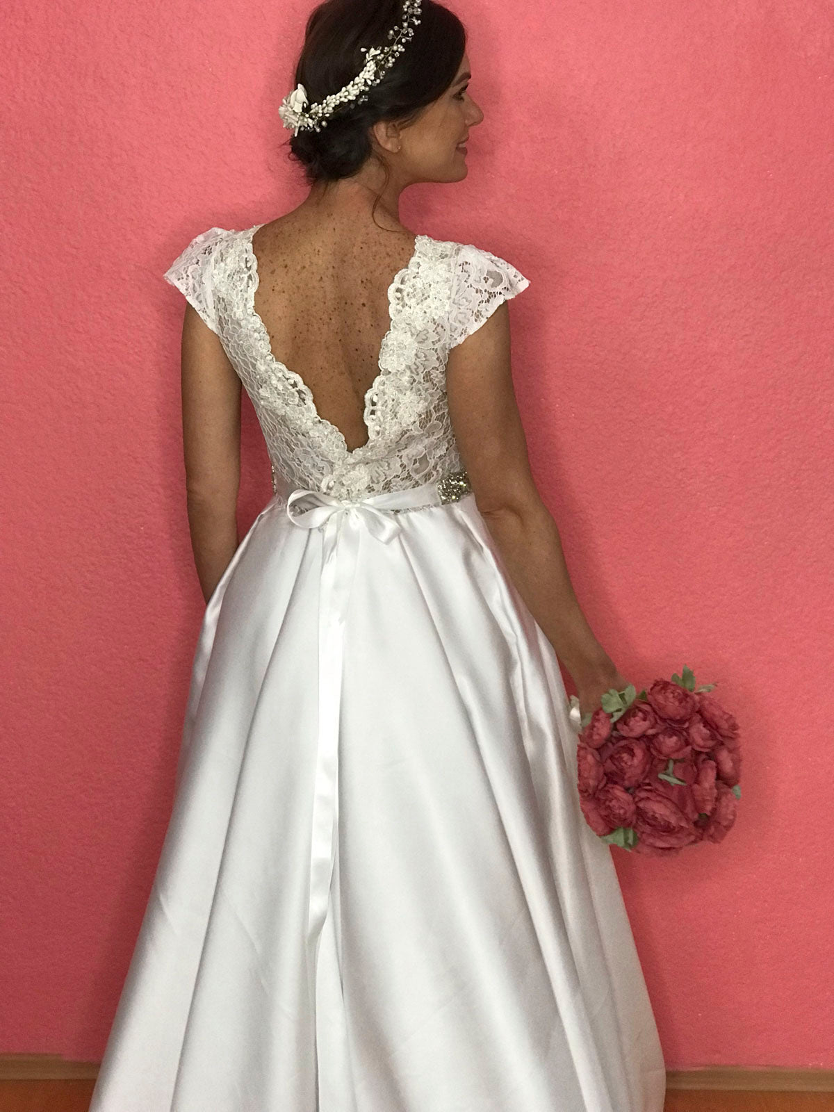 Fraggia Vestido de novia Encaje Mikado SOLD