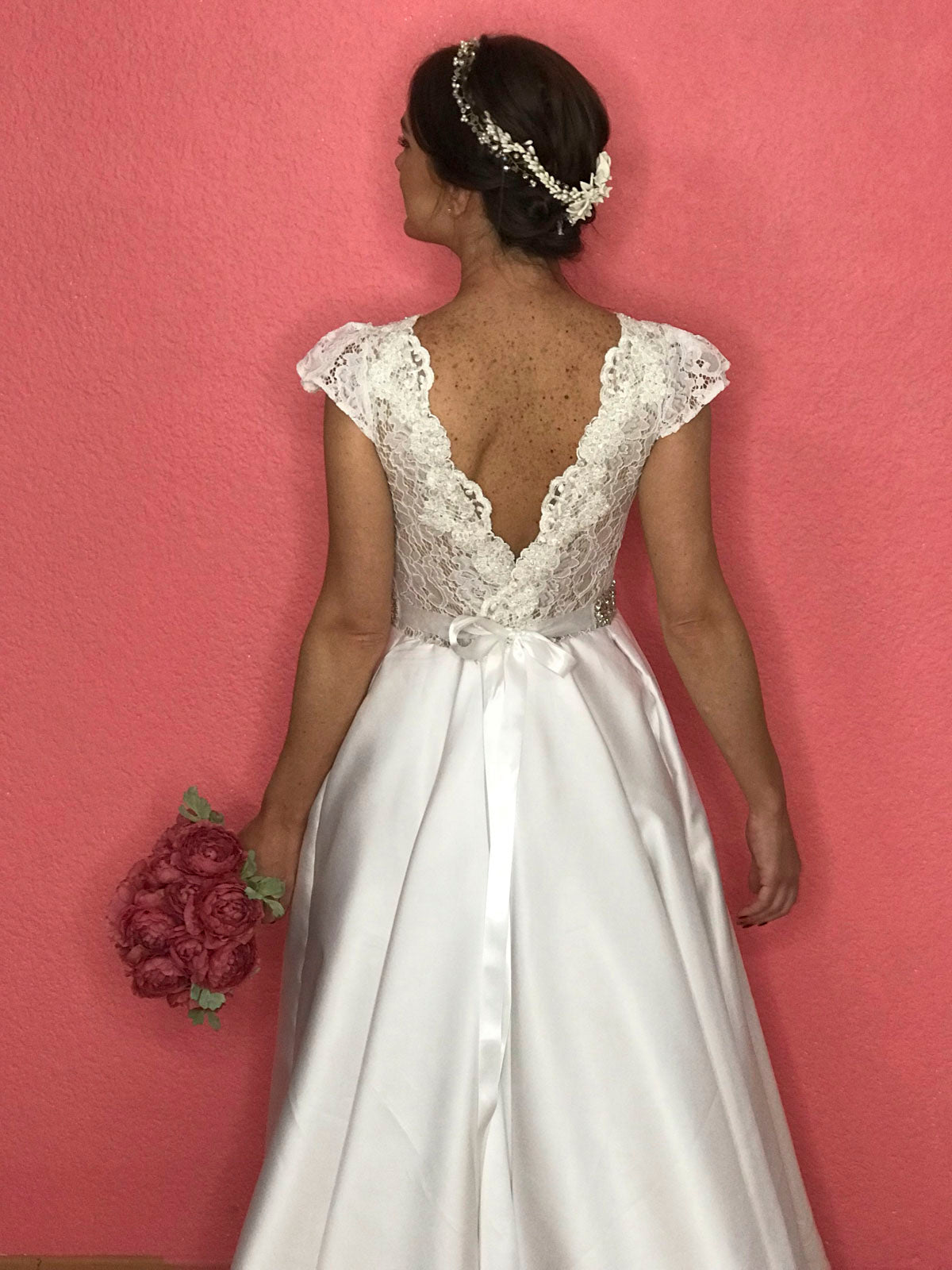 Fraggia Vestido de novia Encaje Mikado SOLD