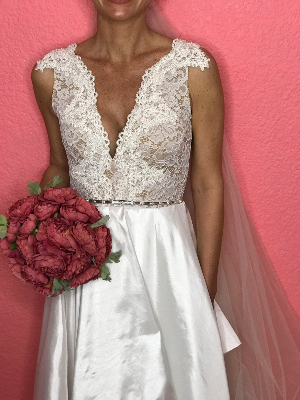 Mar Vestido de novia Encaje Tafetta SOLD