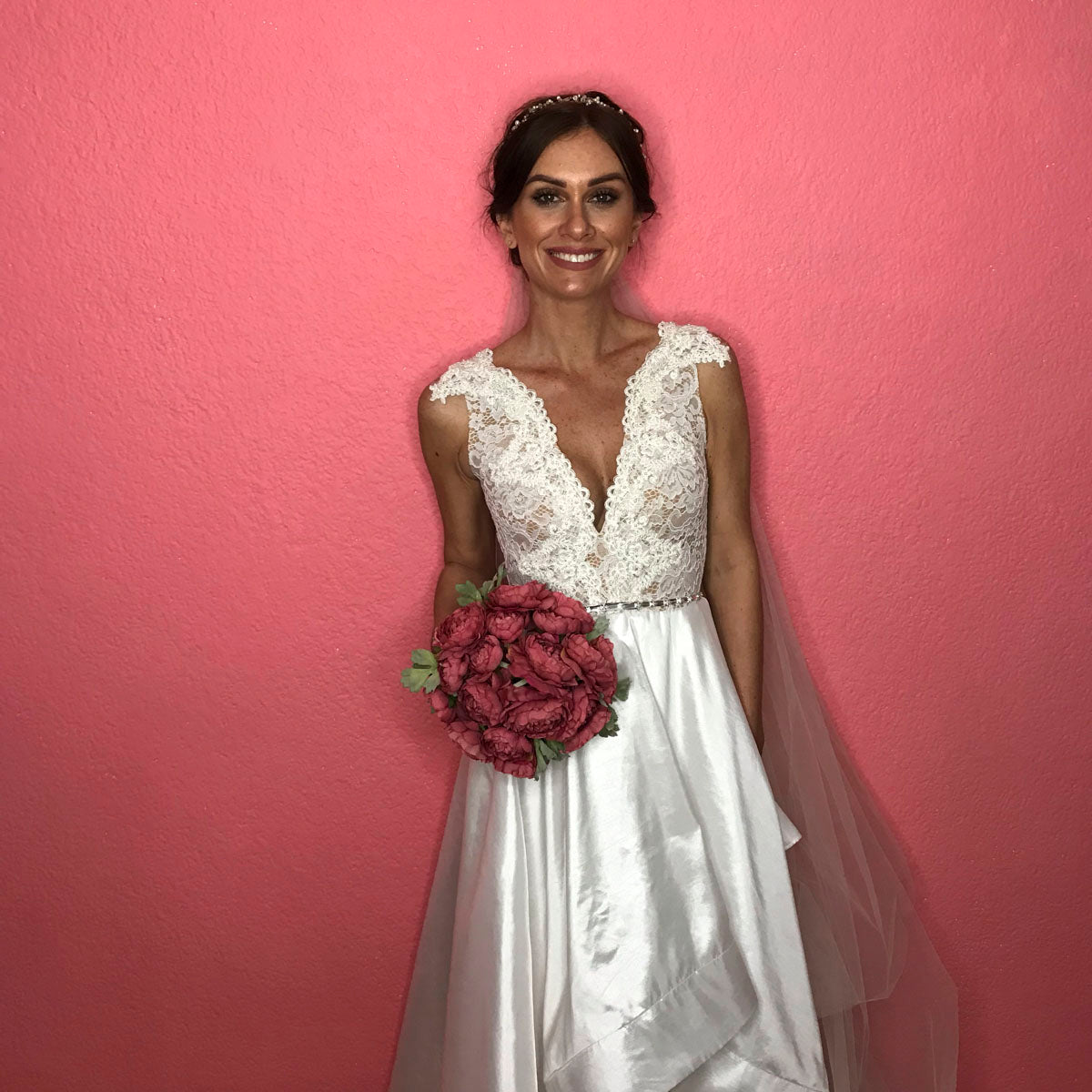 Mar Vestido de novia Encaje Tafetta SOLD