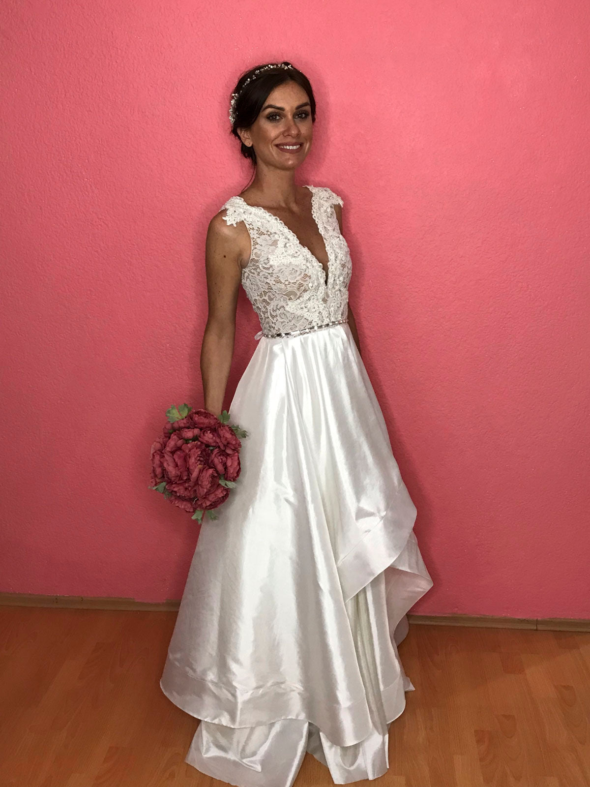 Mar Vestido de novia Encaje Tafetta SOLD