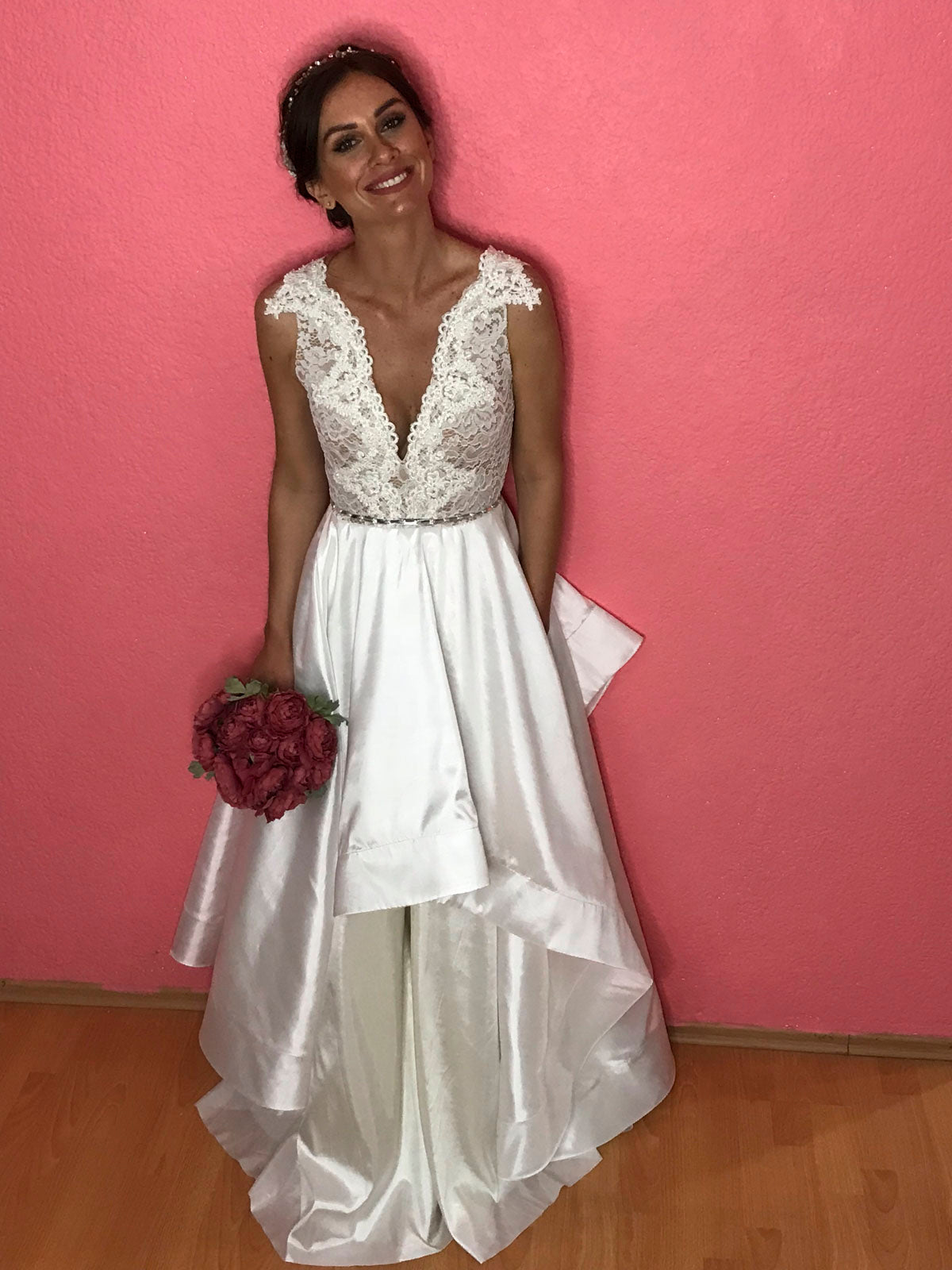 Mar Vestido de novia Encaje Tafetta SOLD