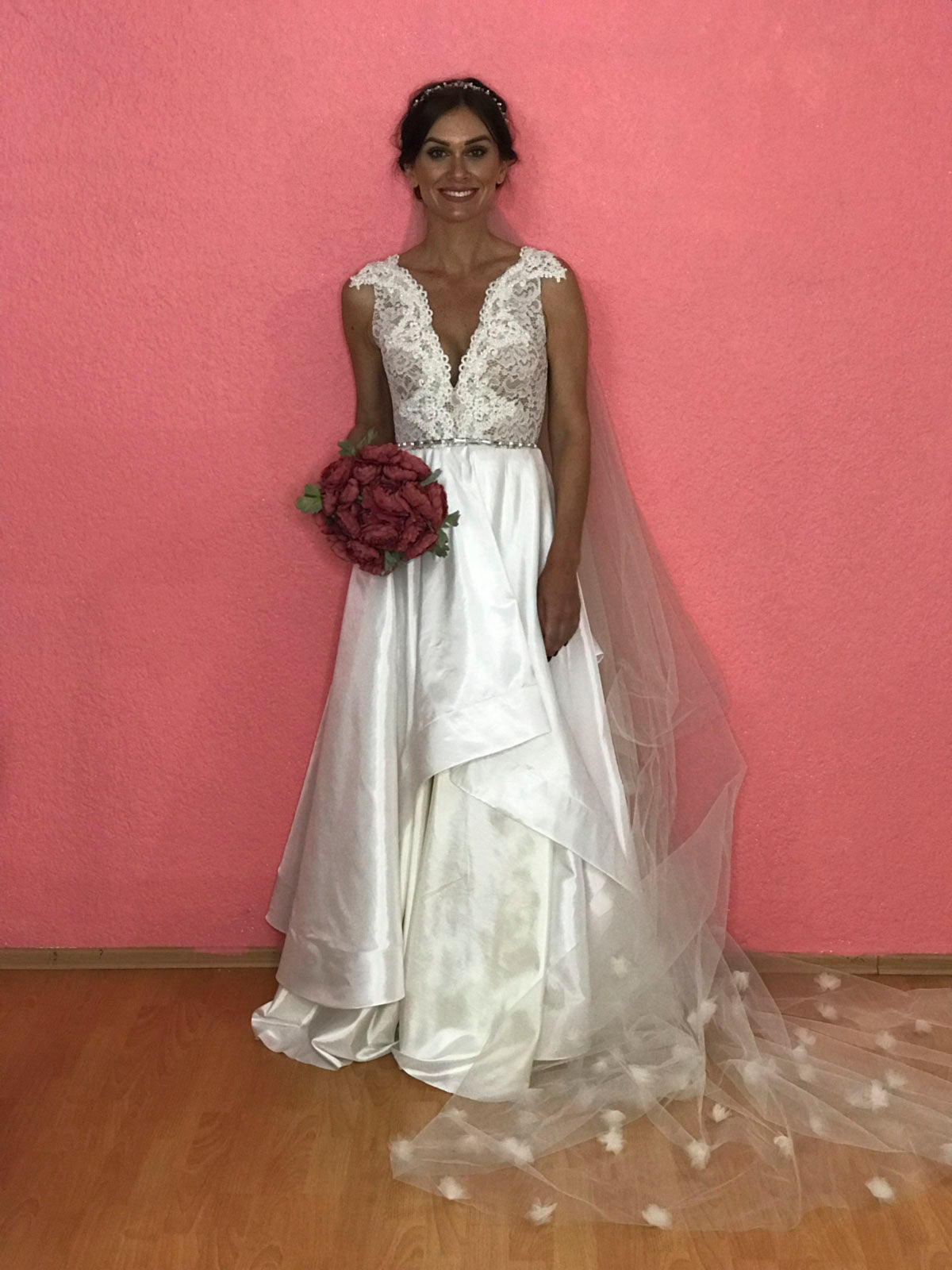 Mar Vestido de novia Encaje Tafetta SOLD