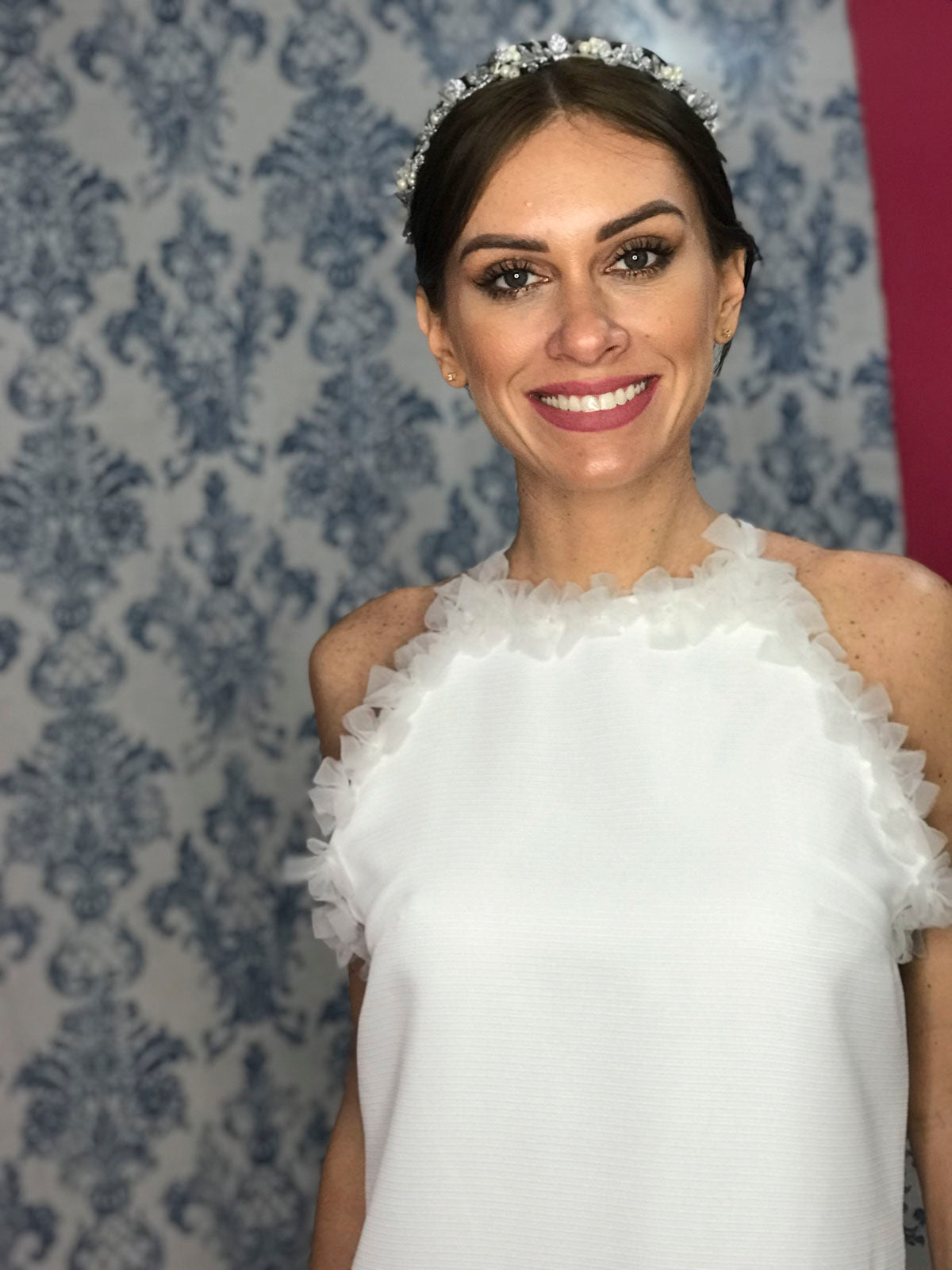 Shorty flores Vestido de novia organza SOLD